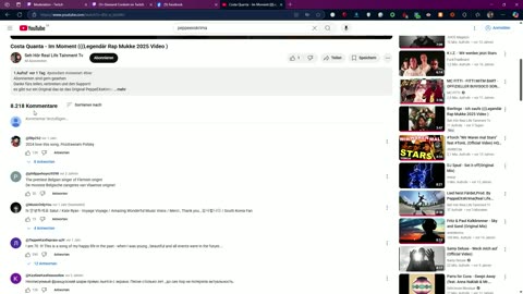 bei youtube habe ich über 8000 komentare (((Legendär 8000 komentare 2025 Video )