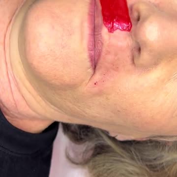 Upper Lip Waxing with Cherry Desire Hard Wax | Virginia Esthetician Demo @lawlesslybarellc