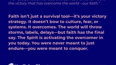 Faith that overcomes the World
