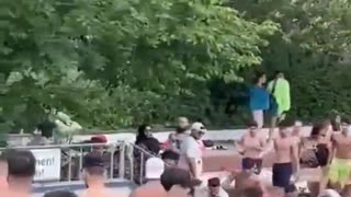 Even in swimming pool you are not safe in Germany. We all know why.