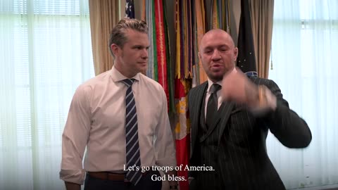 Connor McGregor is with Defense Sec. Hegseth to tell our troops “Fight Fight Fight”