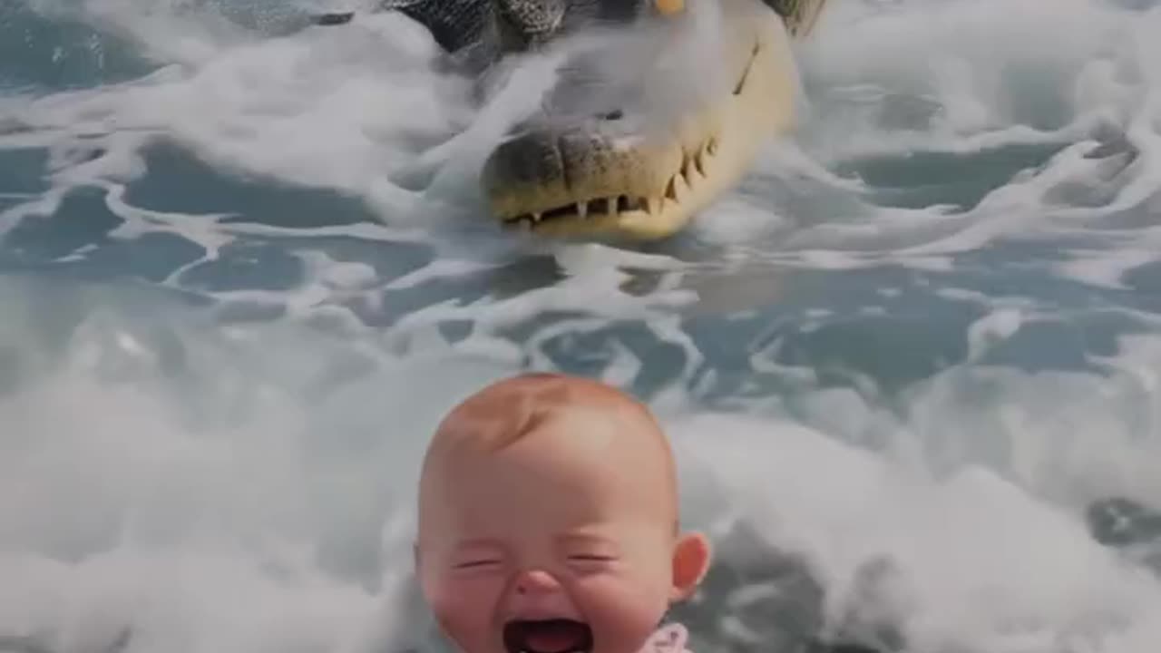 Cat saved child life from crocodile fight 😱😱