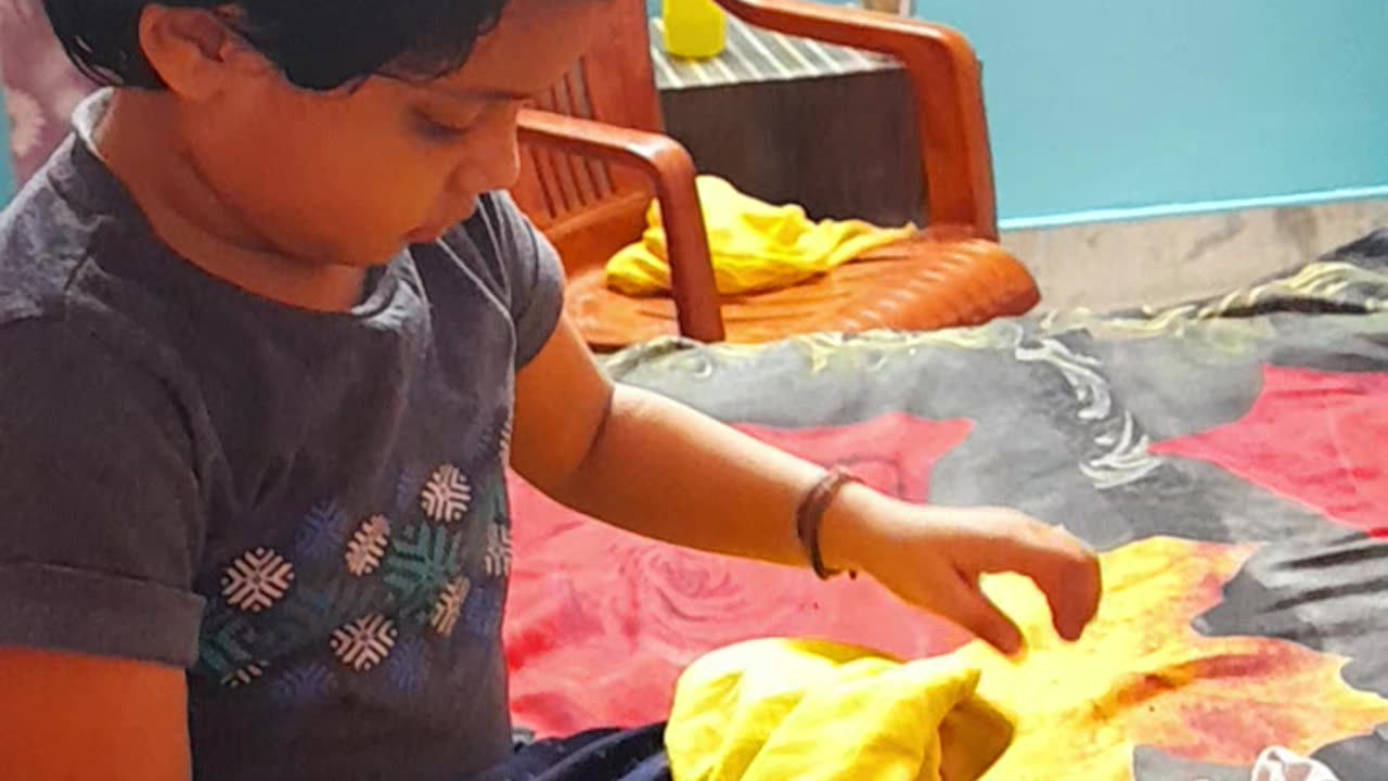 Baby enjoying