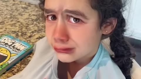SHES WATCHING SOMETHING REALLY SAD!!