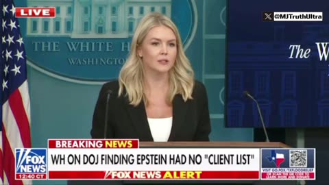 Karoline Leavitt on the Epstein Memo - sounds like it’s true