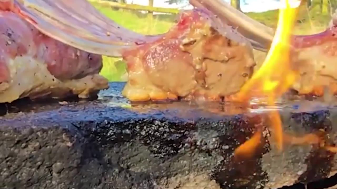 Juicy_Lamb_Chops_Cooked_to_Perfection_on_Hot_Stones!_🔥🍖_