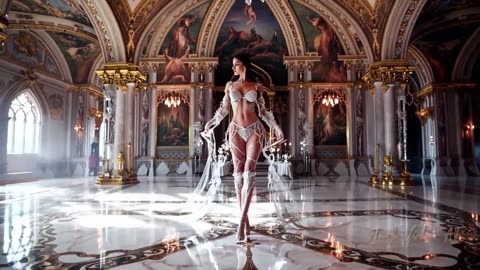 New AI female perfection in motion - dance, AI music, & micro bikini thongs. Music made to match streams
