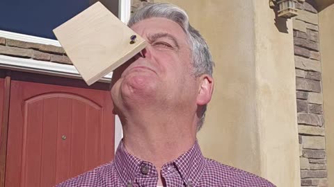 Professional Stuntman Nails a Board to His Face