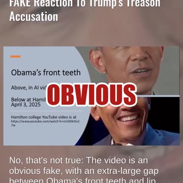 Fact Check: AI Video Of Obama Saying Trump 'Crossed My Bottom Line' Is A FAKE Reaction To Trump