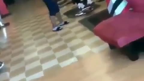 Ghetto Hair Salon Fight “You’re gonna make me lose my job ho!!”