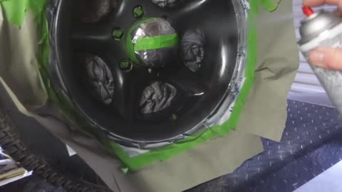 I messed up chrome powder coat with brake clean - I got some Dupli-Color black base & chrome. Tyvek