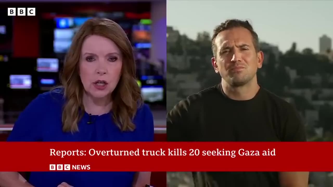 Twenty people killed after trucks overturn in Gaza, according to Hamas civil defense | BBC News