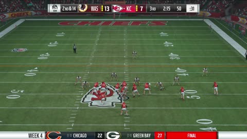 1966 REDSKINS VS MADDEN 18 , WEEK 4 VS KANSAS CITY CHIEFS