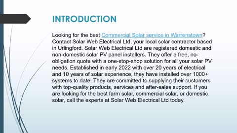 Best Commercial Solar service in Warrenstown