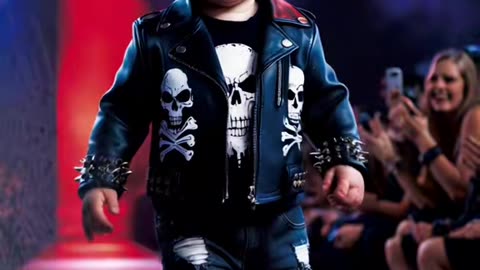 Baby Fashion Show Heavy Metal Edition #baby #RunwayShow #AI #cute #fyp