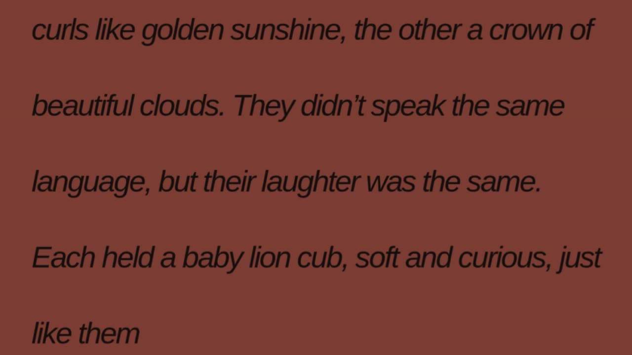 Two girls. Two lion cubs