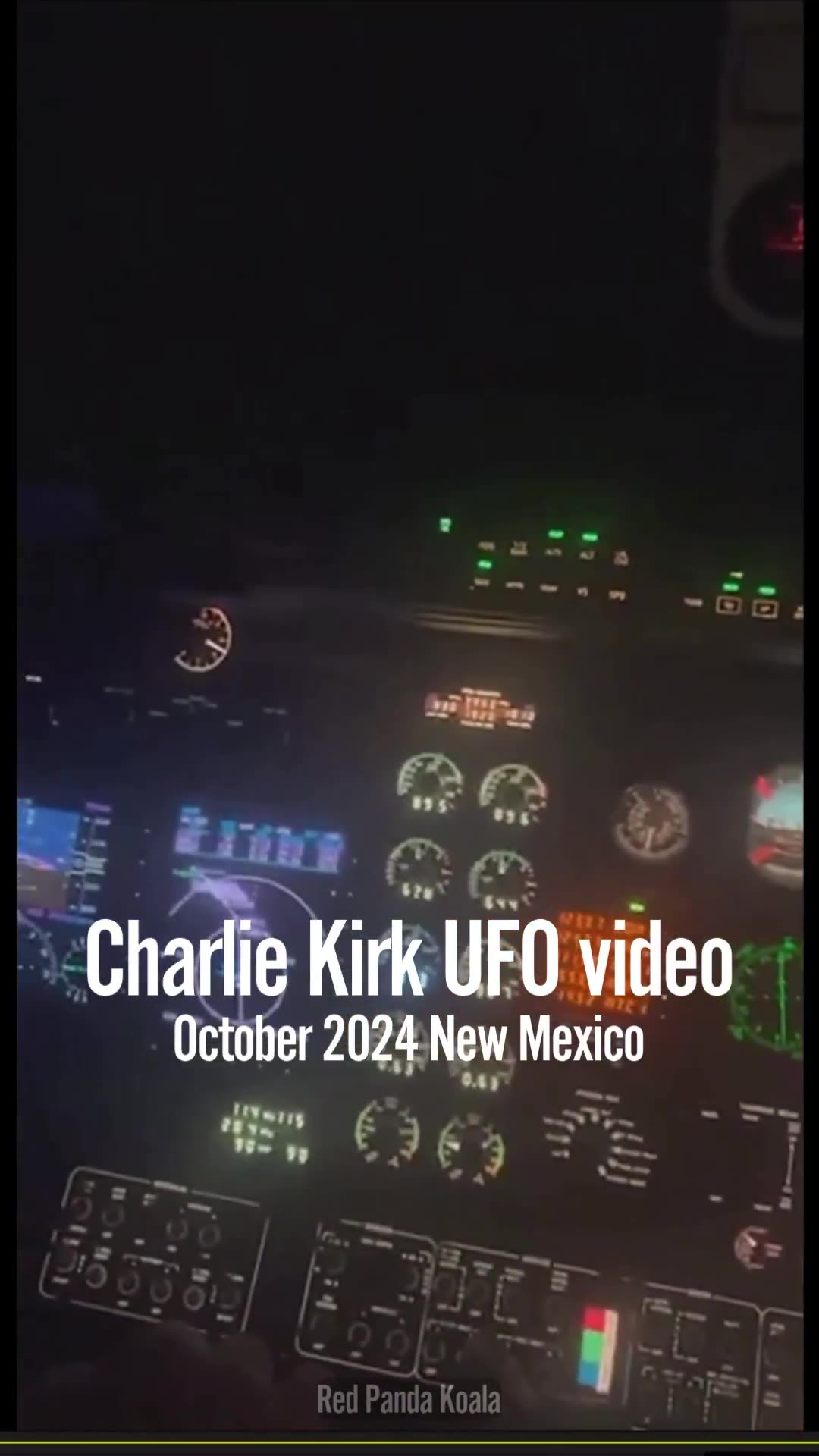 Charlie Kirk filmed UFOs while flying over New Mexico in October