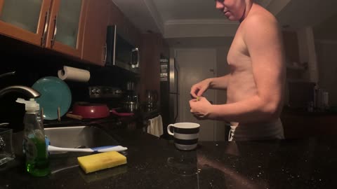 Waking up early.