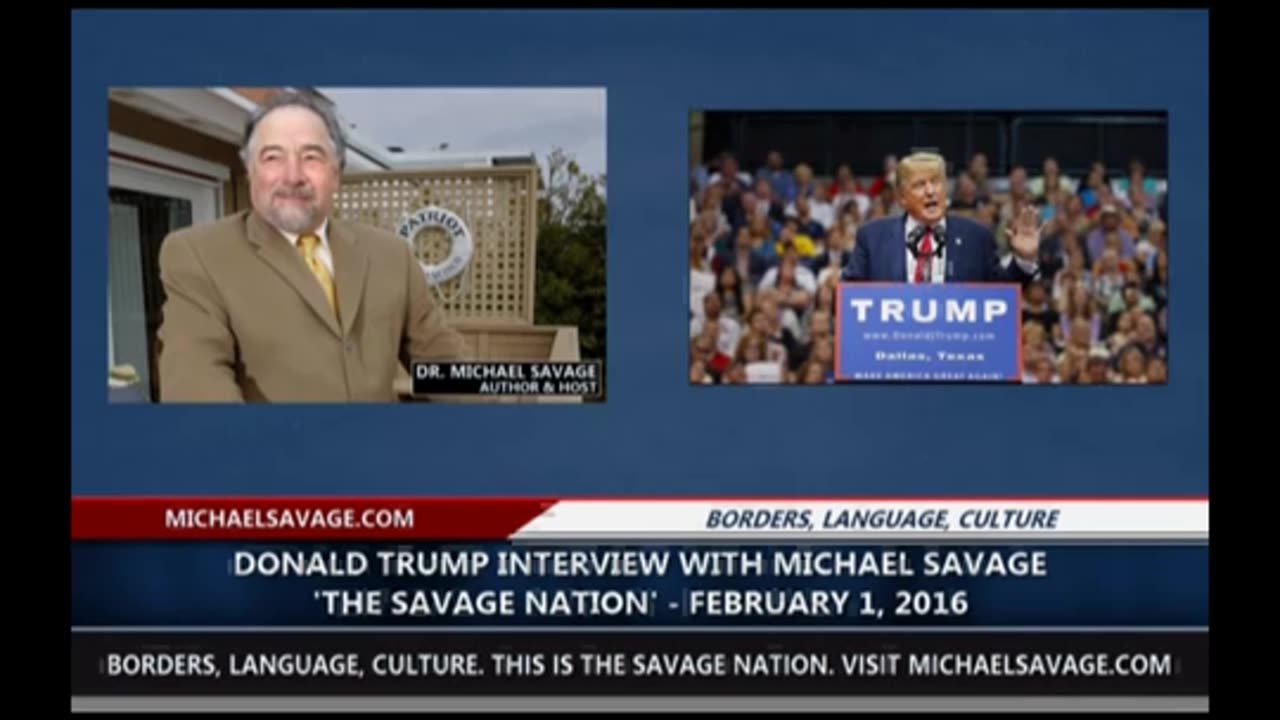Donald Trump Interview with Michael Savage on 'The Savage Nation - 2-1-16