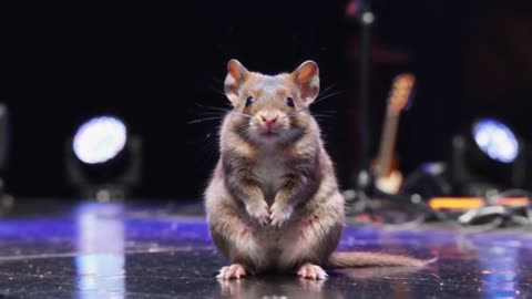 Maus auf der Bühne