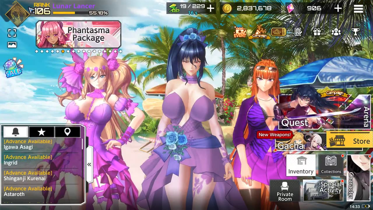 The Purple Dragon Bow is fully lvled! / Action Taimanin