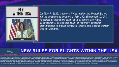New rules for flights within the US