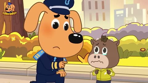 The Yogurt Thief | Safety Tips | Detective Cartoon | Police Chase | Sheriff Labrador