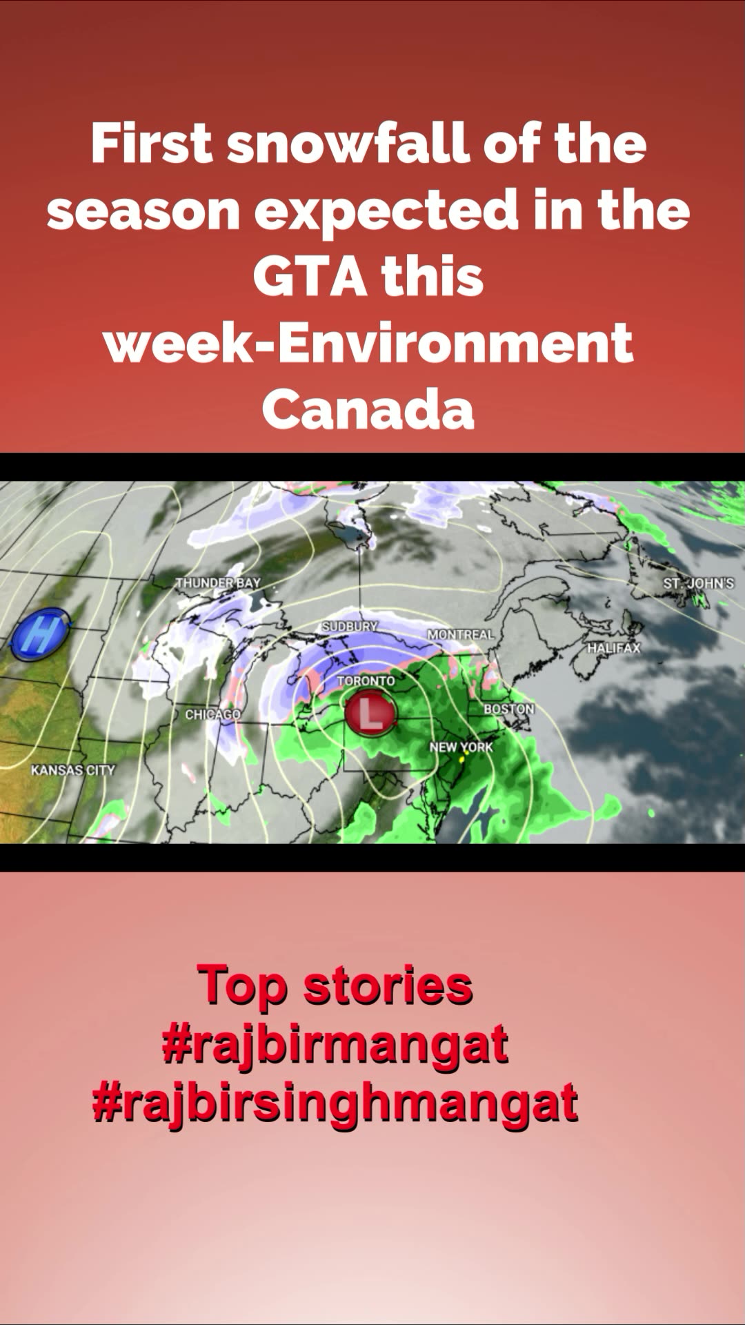 First snowfall of the season expected in the GTA this week-Environment Canada