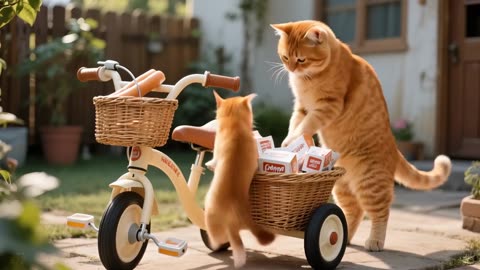 Ginger and Mama Cat Work at the Bathhouse, Relax in the Hot Spring After a Busy Day!