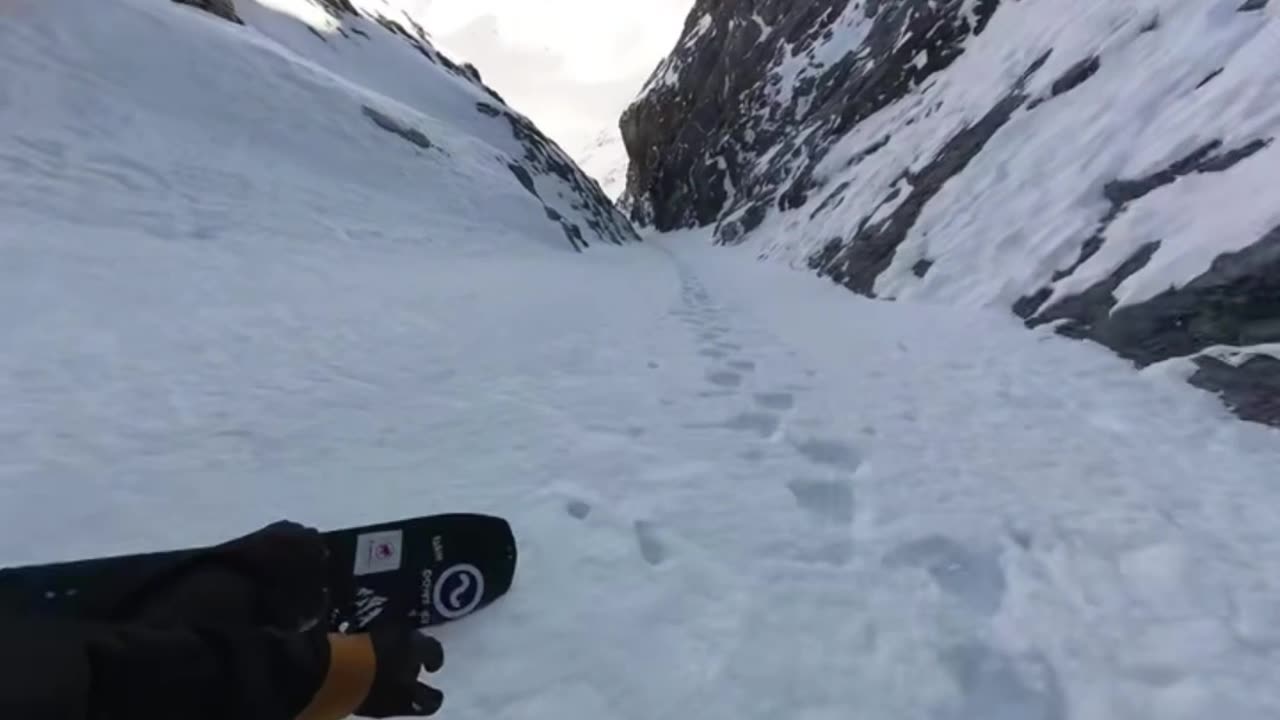 Skiing Down a Death Trap Crack?! ⛷️😳 Would You Risk It or Stay Safe?