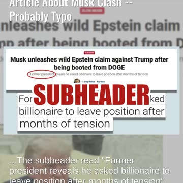 Fact Check: Fox News DID Refer To Trump As 'Former President' In Article About Musk Clash -- Typo