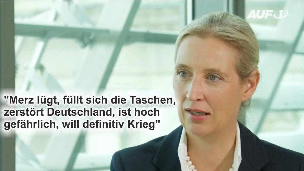 "Merz lügt, füllt sich die Taschen, zerstört Deutschland, ist hoch gefährlich, will definitiv Krieg"