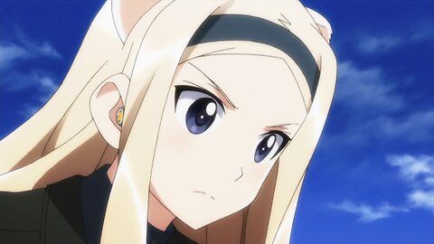Brave Witches - Sasha, Hikari, and Nipa vs Neuroi projectile