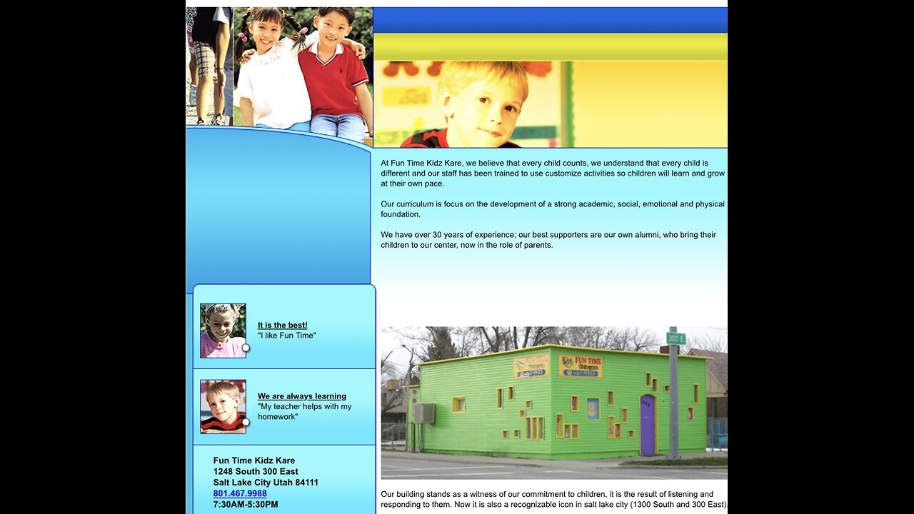 Fun Times Kidz Kare center is shown to be a front operation.