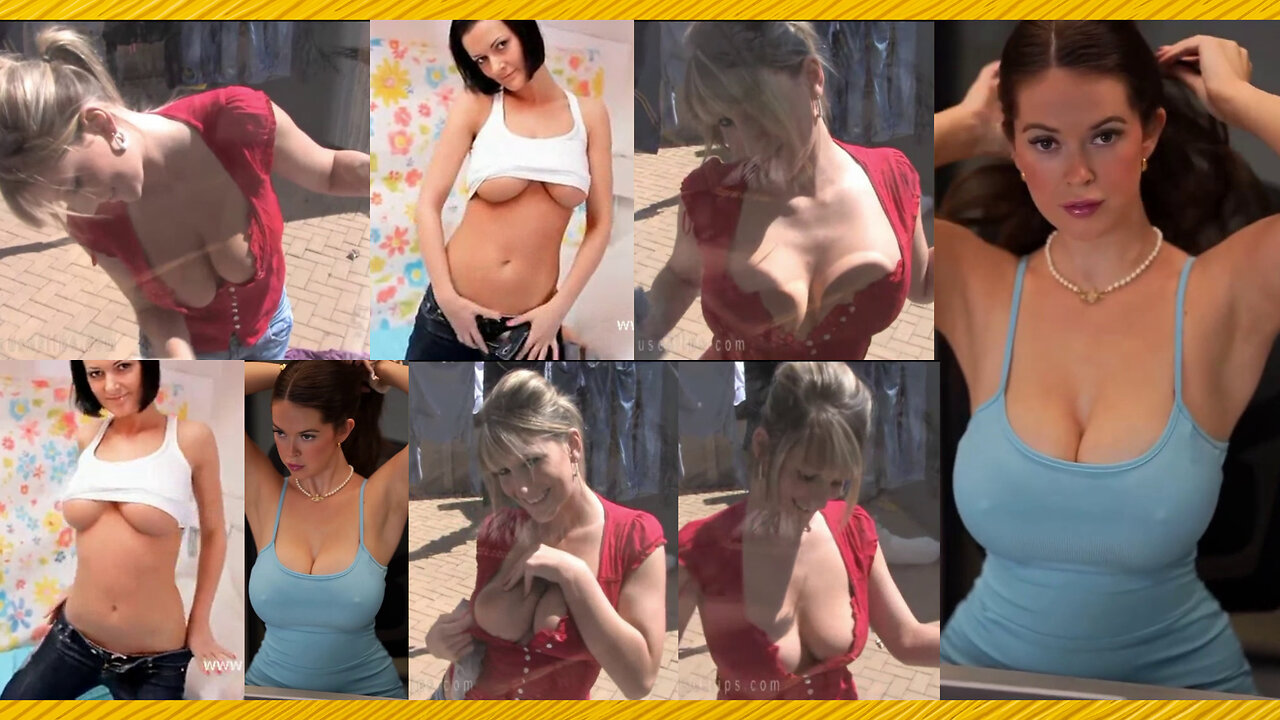 Huge Boobs / No Bra / Hard Nipples 63 - Big bank tiktok challenge ❤️‍ClipchampGirls 2025