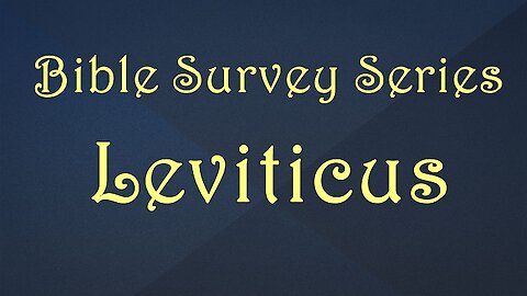 Leviticus Survey Lesson