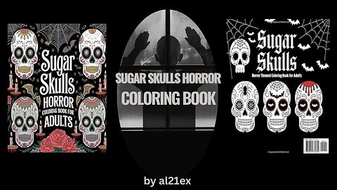 Sugar Skulls Horror Coloring Book for Adults