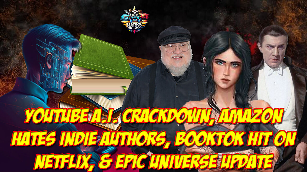 YouTube AI Crackdown, Amazon Hates Indie Authors, BookTok Hit on Netflix, & Epic Universe Update