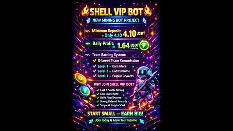 New usdt mining bot project SHELL_OIL_BOT COMPLETE working video