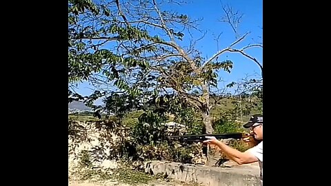 Fun with a 12 gauge pump gun.