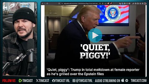 Trump ROASTS Journalist, QUIET PIGGY! | Tim Pool