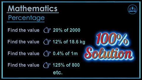 Learn to Calculate Values from Percentages Fast! | ✅ |