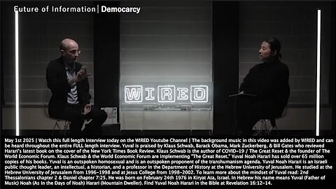 Yuval Noah Harari | "The Decisions About Our Lives Will Be Made By A Network of Highly-Intelligence AIs That We Simply Cannot Understand...AI Is An Agent & Not a Tool...AI It Can Invent New Kinds of Money." - May 1st 2025