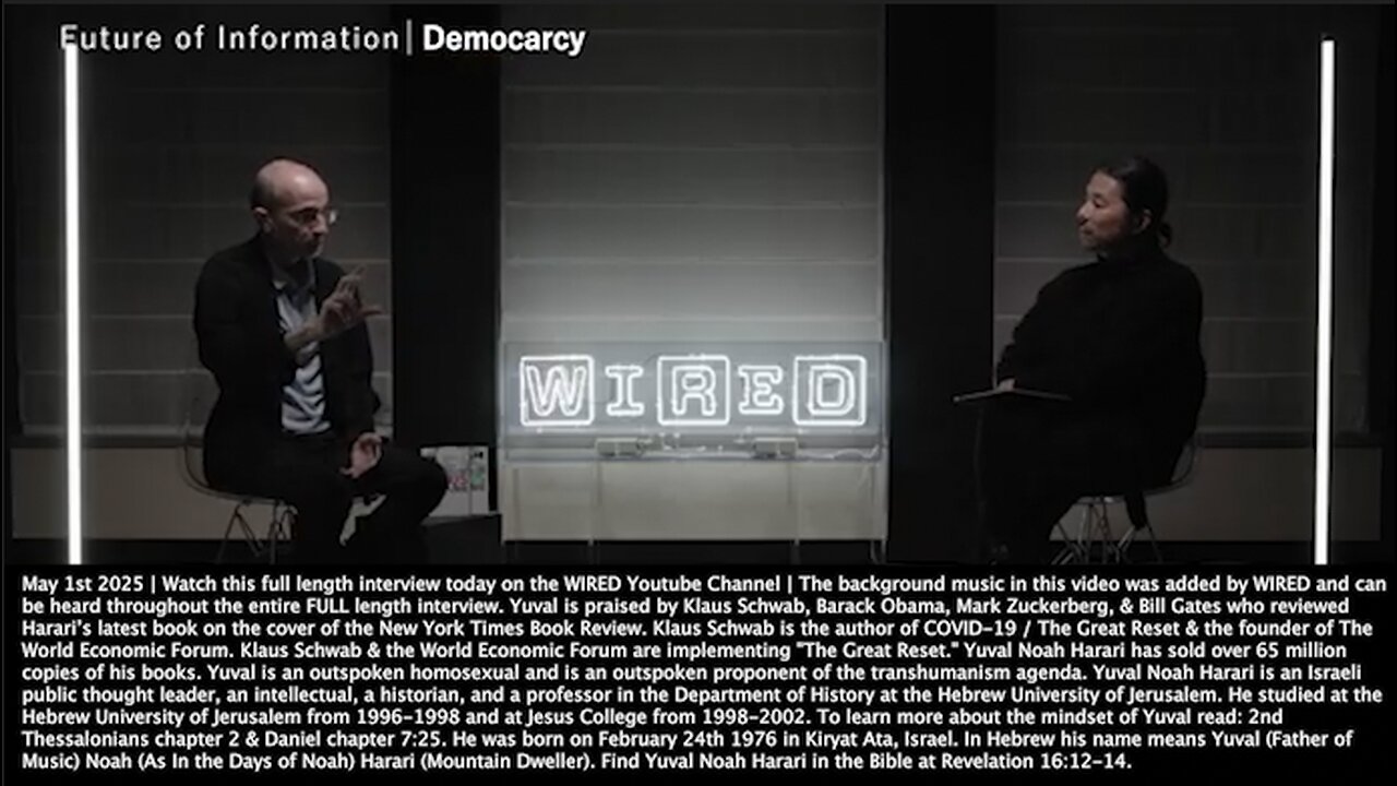 Yuval Noah Harari | "The Decisions About Our Lives Will Be Made By A Network of Highly-Intelligence AIs That We Simply Cannot Understand...AI Is An Agent & Not a Tool...AI It Can Invent New Kinds of Money." - May 1st 2025