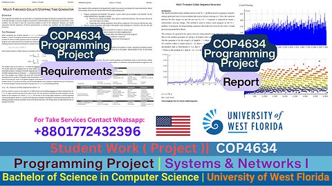 Student Work(Project)|COP 4634 Project 2: Thread Synchronization & Process Work Video |UWF