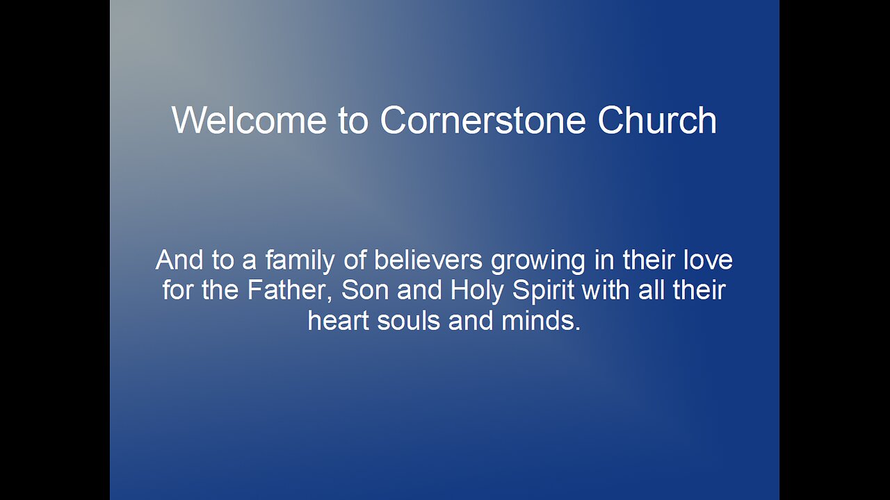 Cornerstone Church Sunday Service