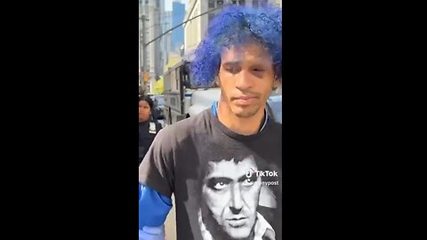 NYC Police catch the Blue-haired man who groped women & set them on fire