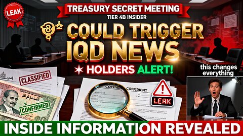 🚨 TREASURY Secret Meeting LEAKS — Why Tier 4B Could Trigger 🎉 💥 Iraqi Dinar News 2026
