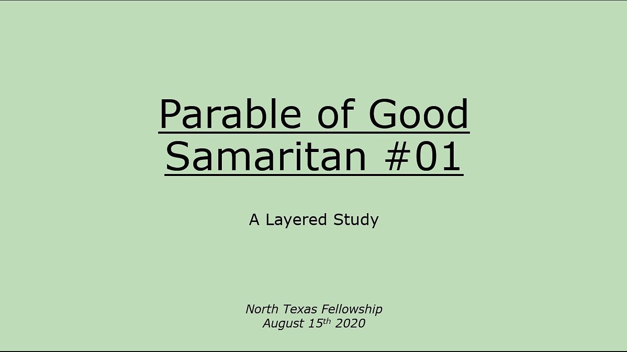 Parable of Good Samaritan #01