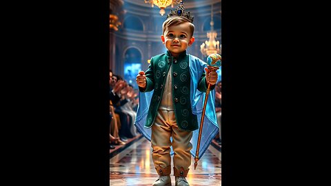 Tiny King Rules the Cosmic Catwalk! 👑🌌 #Shorts